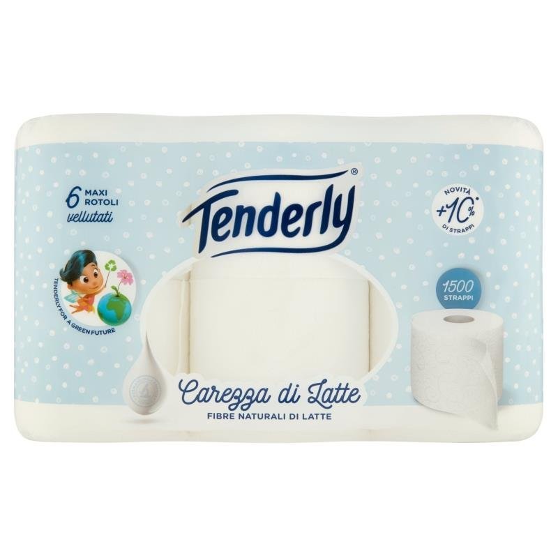 Tenderly Carezza di Latte tualetinis popierius, 6 rulonai, 2 sluoksnių