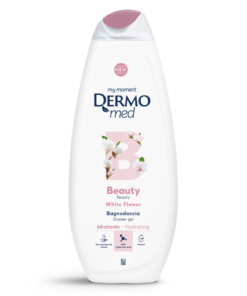 Dermomed dušo gelis „Beauty“ su baltųjų gėlių aromatu, 750 ml