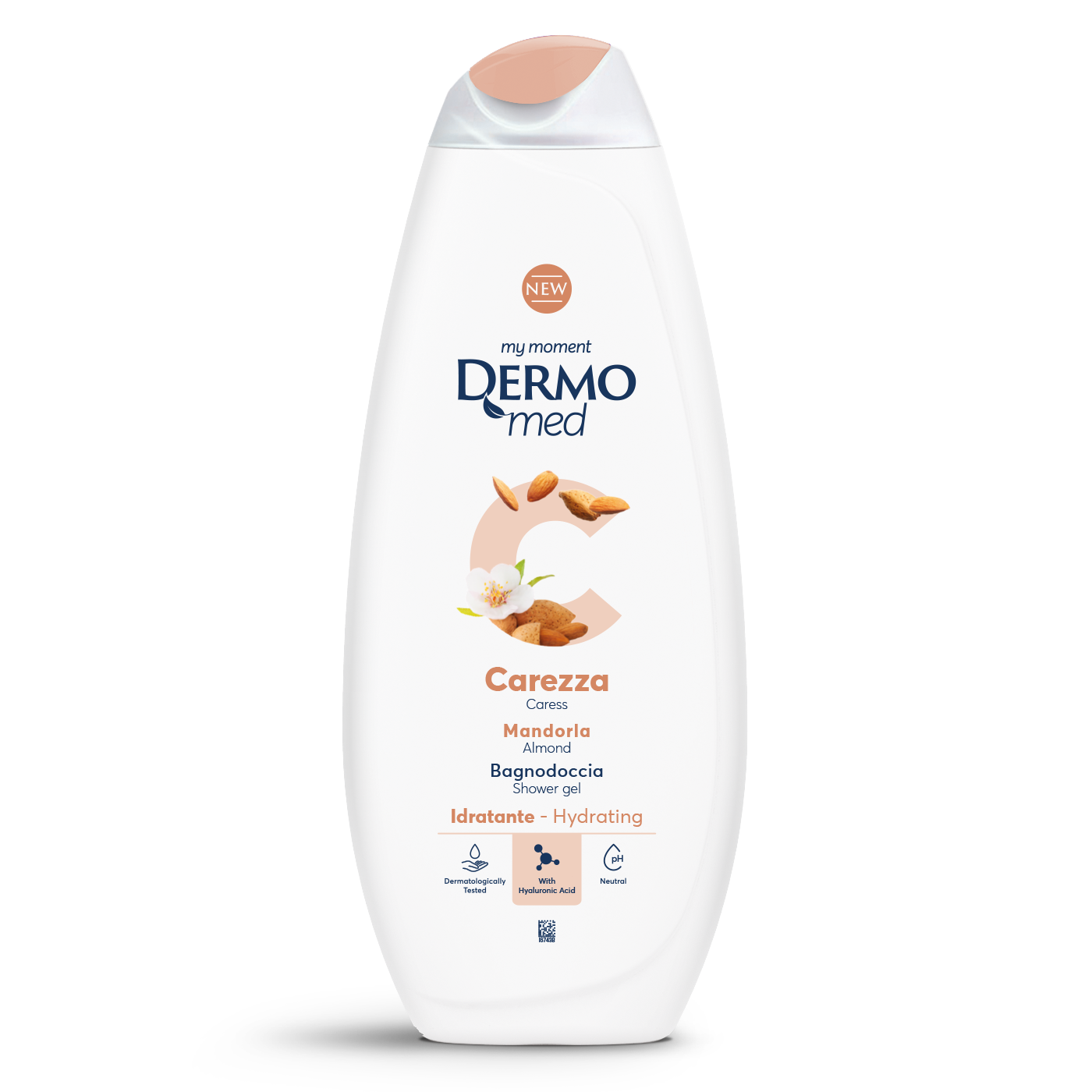 Dermomed dušo gelis „Carezza“ su migdolų ekstraktu, 750 ml
