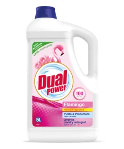 Dual Power skalbimo gelis „Flamingo Floreal Fragrance“, 5 l