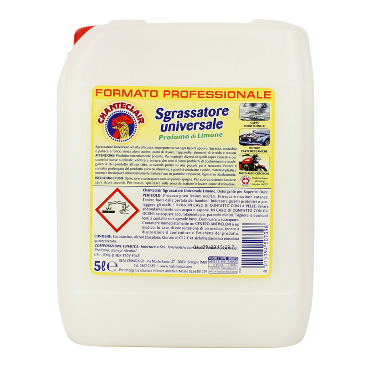 Chanteclair Sgrassatore Profumo di Limone universalus riebalų valiklis, 5 l