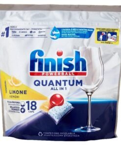 Finish Powerball Quantum All in 1 indaplovių kapsulės Lemon, 18 vnt.
