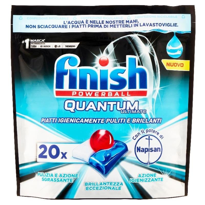 Finish Powerball Quantum Ultimate indaplovių kapsulės Napisan, 20 vnt.
