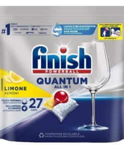 Finish Powerball Quantum All in 1 indaplovių kapsulės Lemon, 27 vnt.