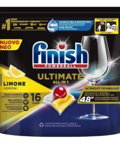 Finish Powerball Ultimate All in 1 indaplovių kapsulės Lemon, 16 vnt.