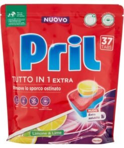 Pril indaplovių tabletės All in 1 Extra Lemon & Lime, 37 vnt.