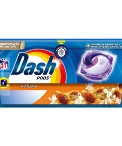 Skalbimo kapsulės Dash Ecodosi Amber, 31 vnt.