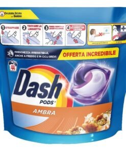 Skalbimo kapsulės Dash Ecodosi Amber, 44 vnt.