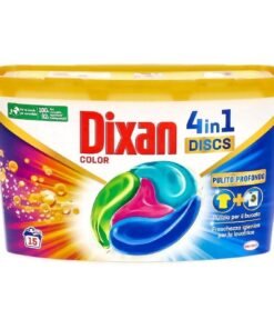 Dixan 4in1 Discs Color kapsulės skalbimui spalvotiems audiniams, 15 vnt.
