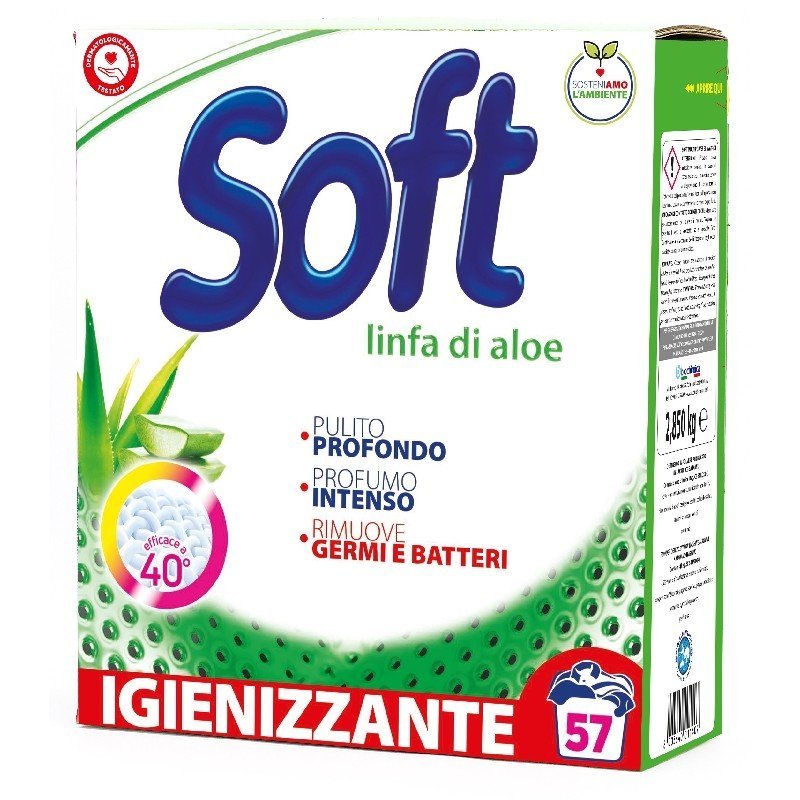 Soft skalbimo milteliai Aloe, 57 skalbimai