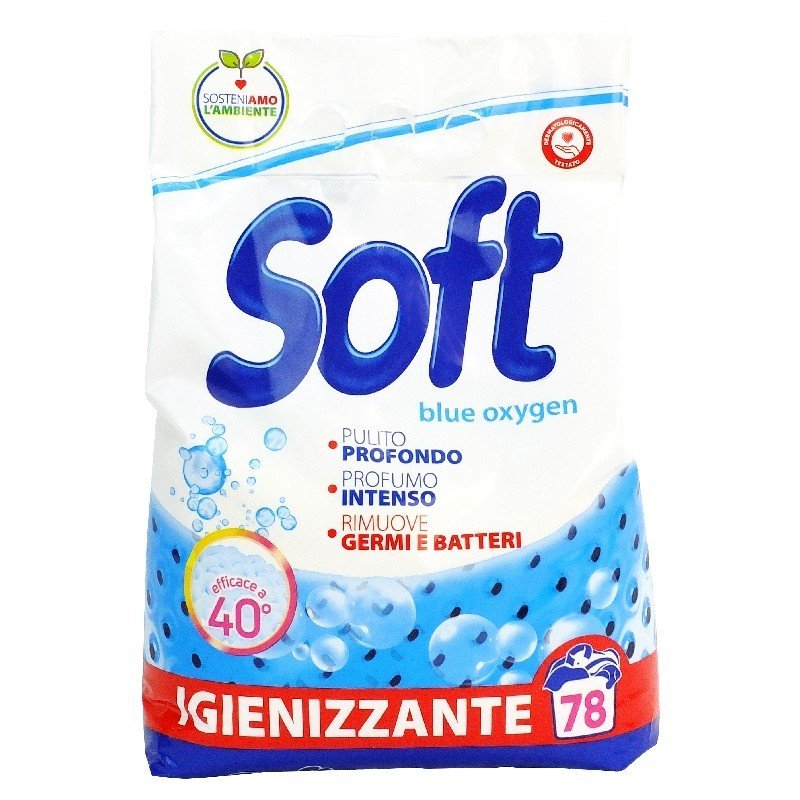 Soft skalbimo milteliai Blue Oxygen, 78 skalbimai