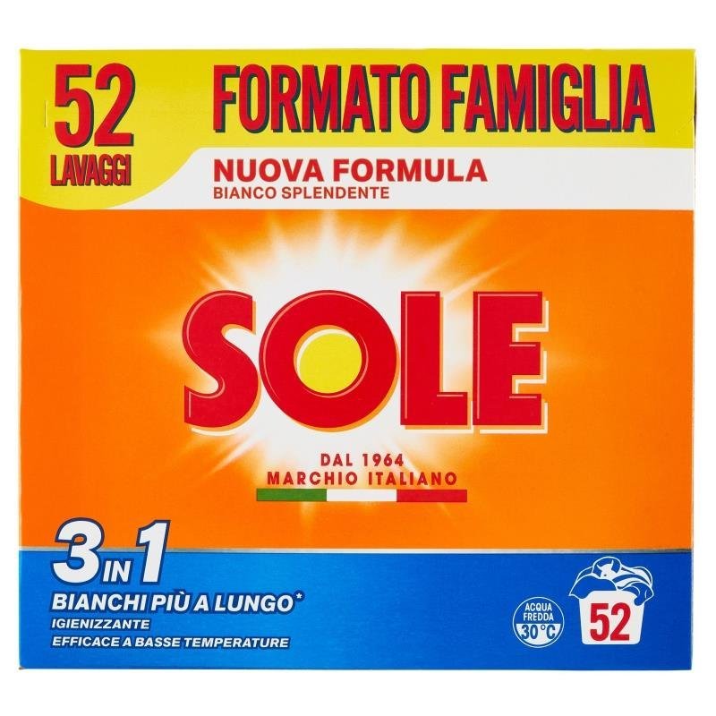 Sole skalbimo milteliai 3in1 Hygiene & Clean, 52 skalbimai