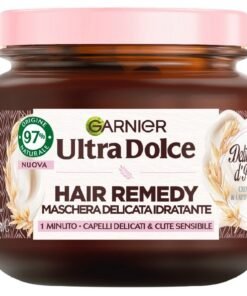 Garnier Ultra Dolce Hair Remedy plaukų kaukė su avižų pienu, 340 ml
