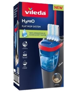 Vileda H2Pro Flat Mop grindų valymo sistema su dviejų talpų kibiru