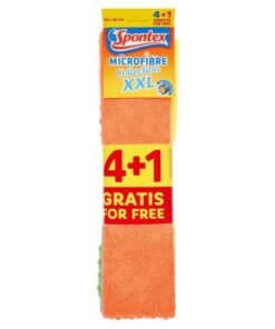 Spontex daugiafunkcinės mikropluošto šluostės, 5 vnt., 36 × 38 cm