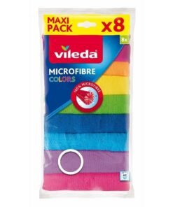 Vileda Microfibre Colors mikropluošto šluostės, 8 vnt.