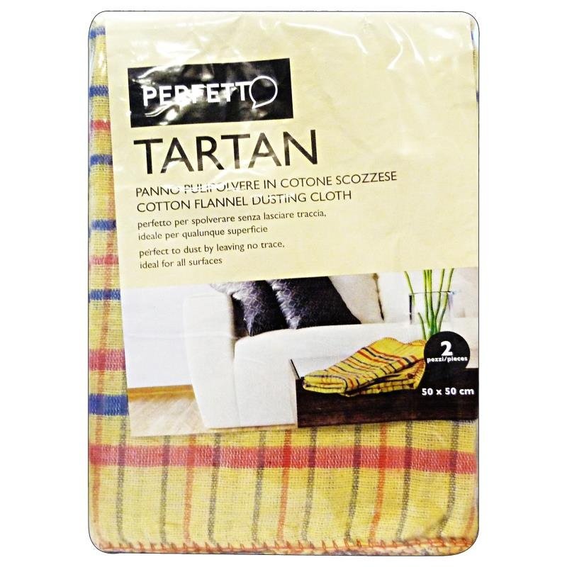 Perfetto Tartan dulkių valymo šluostės, 2 vnt., 50 × 50 cm