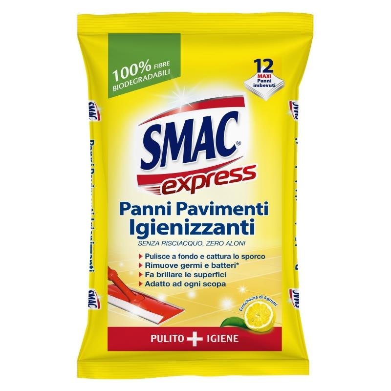 Smac Express drėgnos grindų valymo šluostės, 12 vnt.