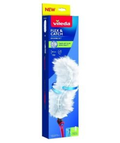 Vileda Flex & Catch dulkių šluostė su teleskopine rankena ir 1 papildymu, 1 vnt.