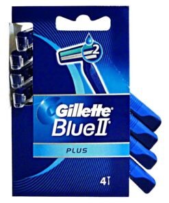 Gillette Blue II Plus vienkartiniai skutuvai, 4 vnt.