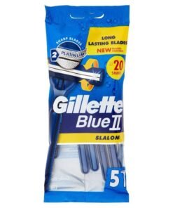 Gillette Blue II Slalom vienkartiniai skutuvai, 5 vnt.