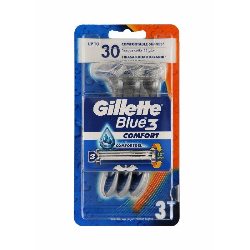 Gillette Blue3 Comfort vienkartiniai skutuvai, 3 vnt.