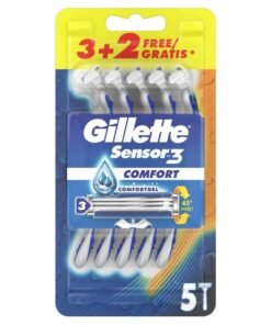 Gillette Sensor3 Comfort vienkartiniai skutuvai, 5 vnt.