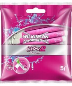 Wilkinson Sword Extra2 Beauty vienkartiniai moteriški skustuvai, 5 vnt.