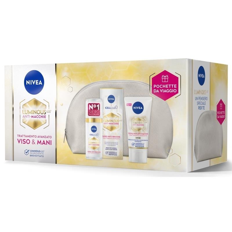 NIVEA Luminous630 Anti-Melasma serumo ir rankų kremo dovanų rinkinys