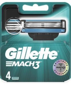 Gillette Mach3 skutimosi peiliukų papildymas, 4 vnt.
