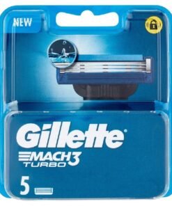 Gillette Mach3 Turbo skutimosi peiliukų papildymas, 5 vnt.