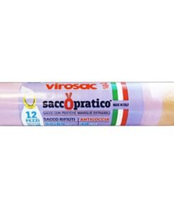 Virosac Sacco Pratico šiukšlių maišai su rankenomis, 55×65 cm, 12 vnt
