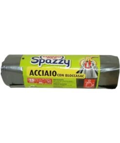 Domopak Spazzy Acciaio šiukšlių maišai su užveržimu, 52×60 cm, 15 vnt