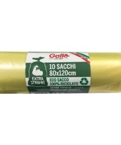 Gallo Extra Strong šiukšlių maišai, 80×120 cm, geltoni, 10 vnt