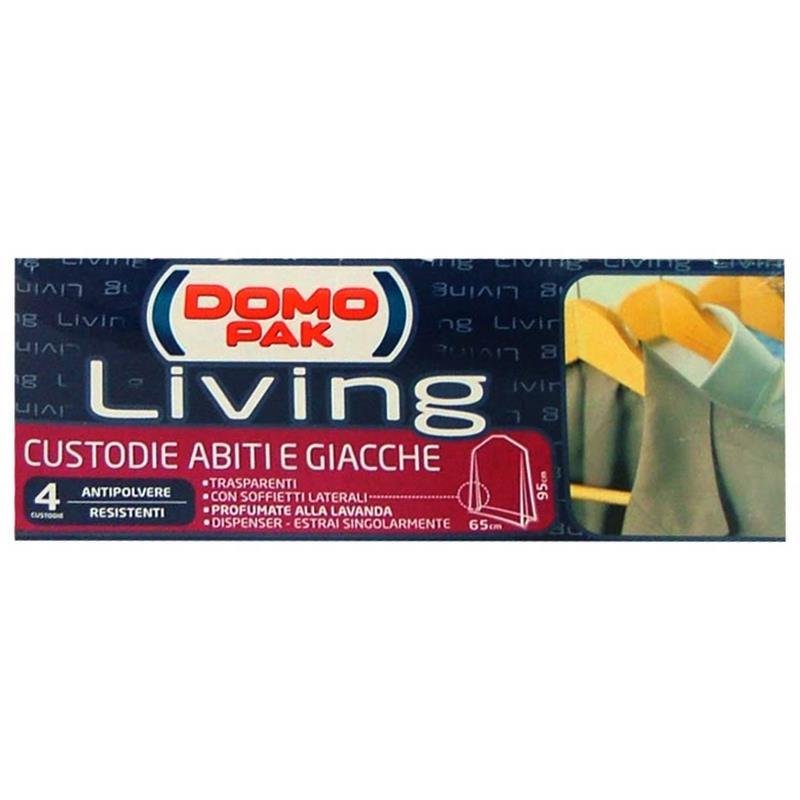 Domopak Living drabužių apsauginiai maišai kostiumams ir švarkams, 65×95 cm, 4 vnt
