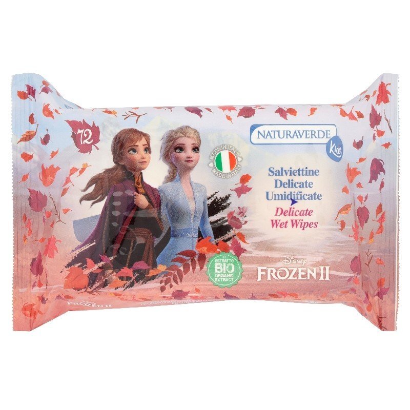 Naturaverde Kids Frozen II drėgnos servetėlės, 72 vnt.