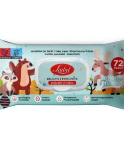 Liabel Talcum Powder drėgnos servetėlės su provitaminu B5, 72 vnt.
