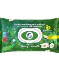 Più Lady Aloe & Camomilla drėgnos servetėlės su alaviju ir ramunėlėmis, 72 vnt.