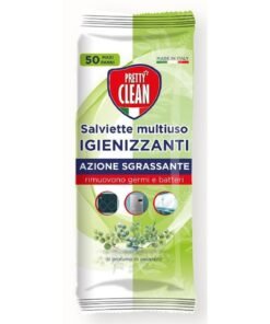 Pretty Clean dezinfekuojančios drėgnos servetėlės namams su eukalipto kvapu, 50 vnt.