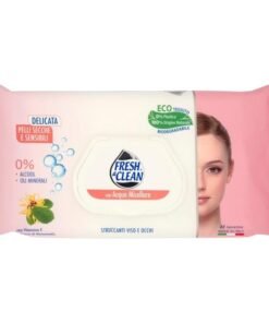 Fresh & Clean micelinės makiažo valymo servetėlės jautriai odai, 48 vnt.