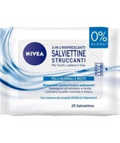 Nivea 3-in-1 makiažo valymo servetėlės, 25 vnt.