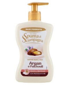 Spuma di Sciampagna skystas muilas su argano aliejumi ir pačiuliais, 430 ml