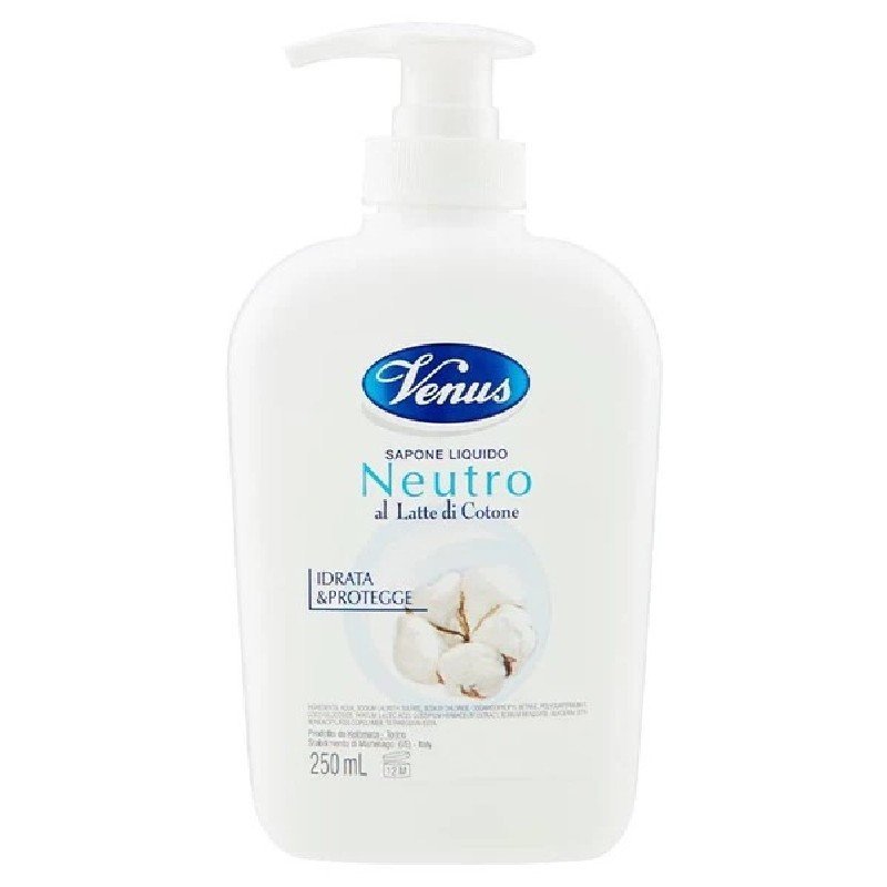 Venus Neutral skystas muilas su medvilnės pienu, 250 ml
