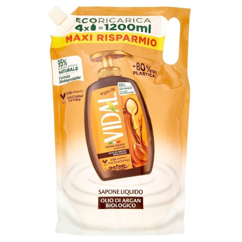 Vidal skystas muilas su argano aliejumi papildymas, 1200 ml