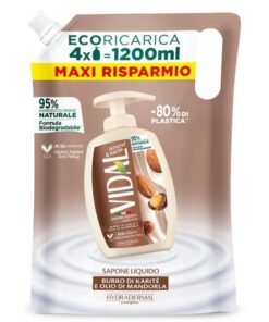 Vidal skystas muilas su migdolų aliejumi ir taukmedžio sviestu papildymas, 1200 ml