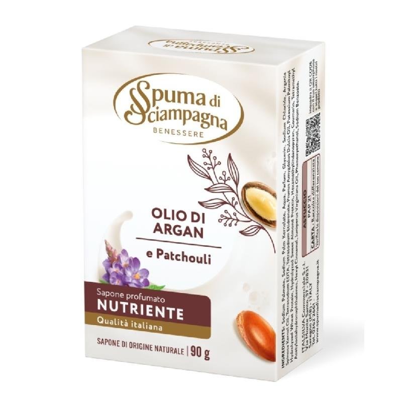 Spuma di Sciampagna maitinamasis kietasis muilas su argano aliejumi, 90 g