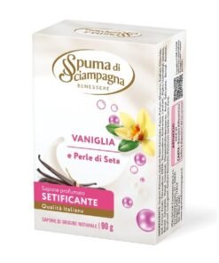 Spuma di Sciampagna šilko ir vanilės kietasis muilas, 90 g