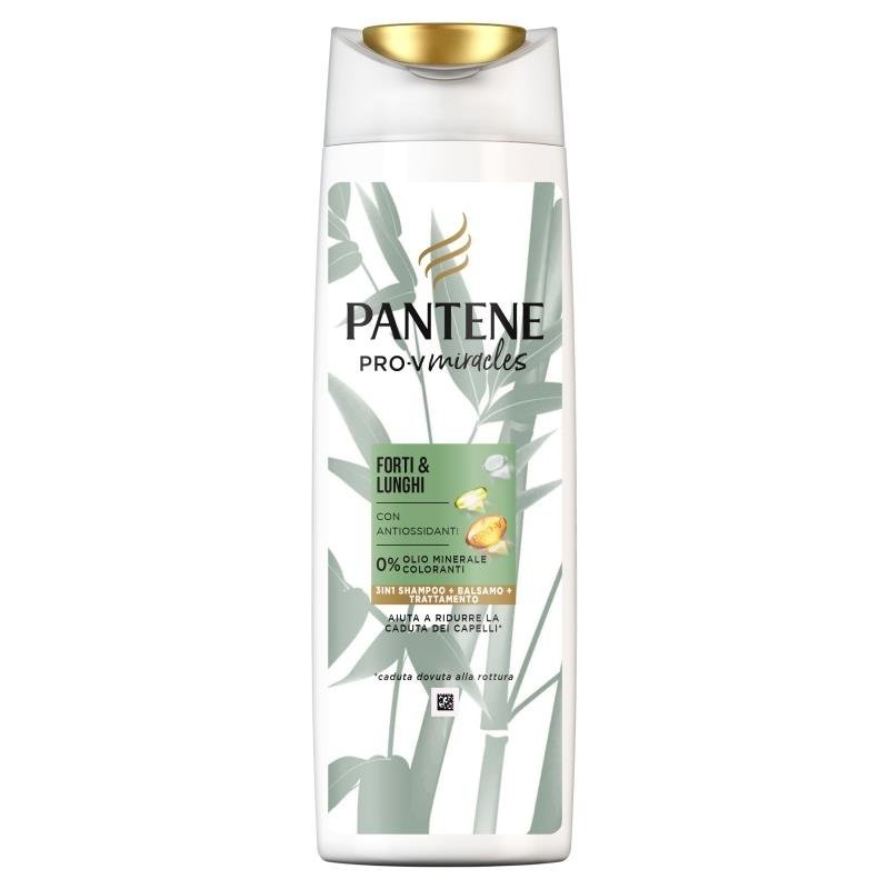 Pantene Pro-V Miracles Strong & Long 3 in 1 šampūnas, balzamas ir priežiūros priemonė, 225 ml