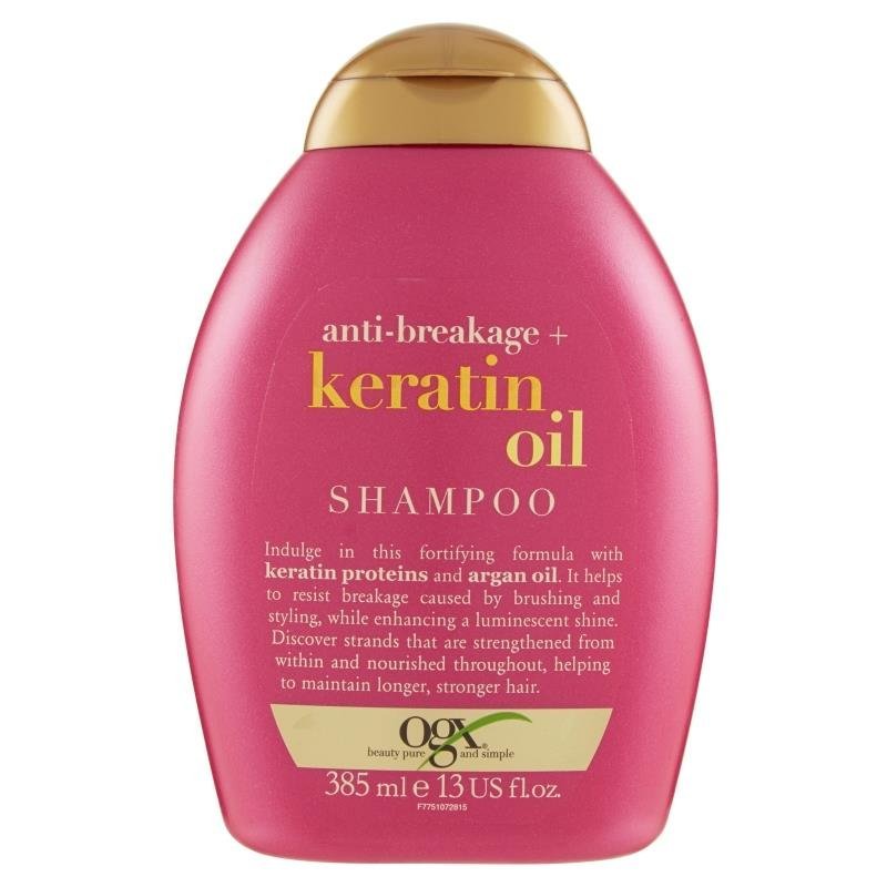 OGX Keratin Oil stiprinamasis šampūnas, 385 ml