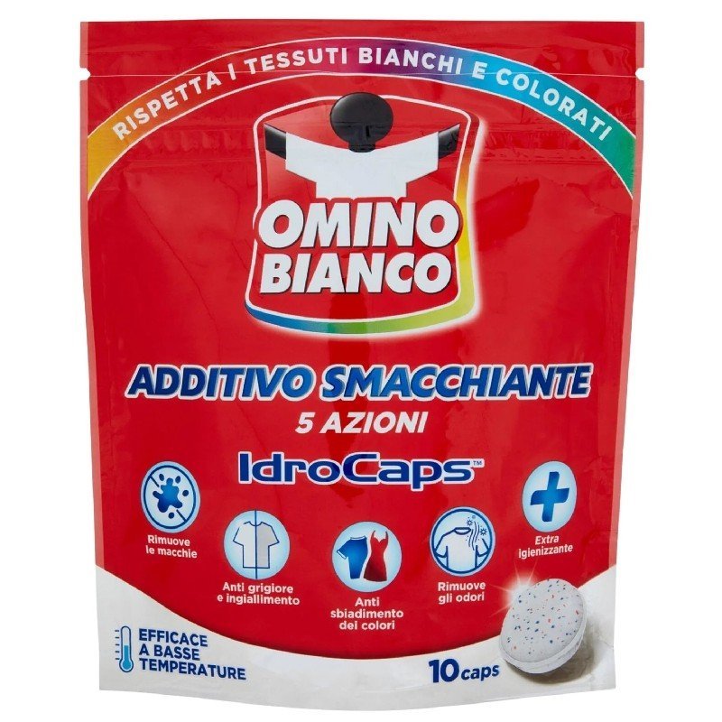 Omino Bianco dėmių valiklio kapsulės IdroCaps, 10 vnt